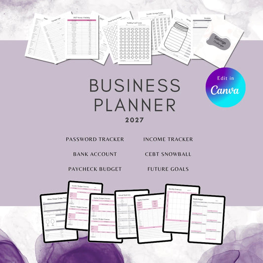 2027 Canva Business Budget Organizer