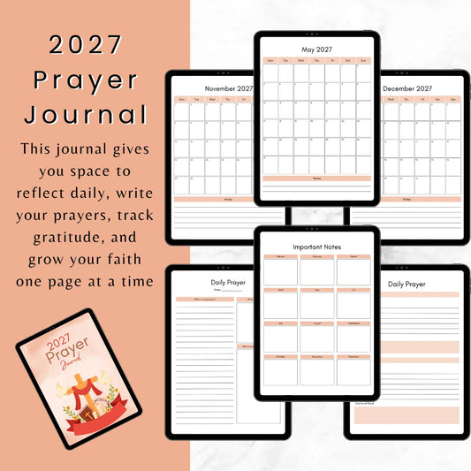 2027 Christian Prayer Journal Canva Template

