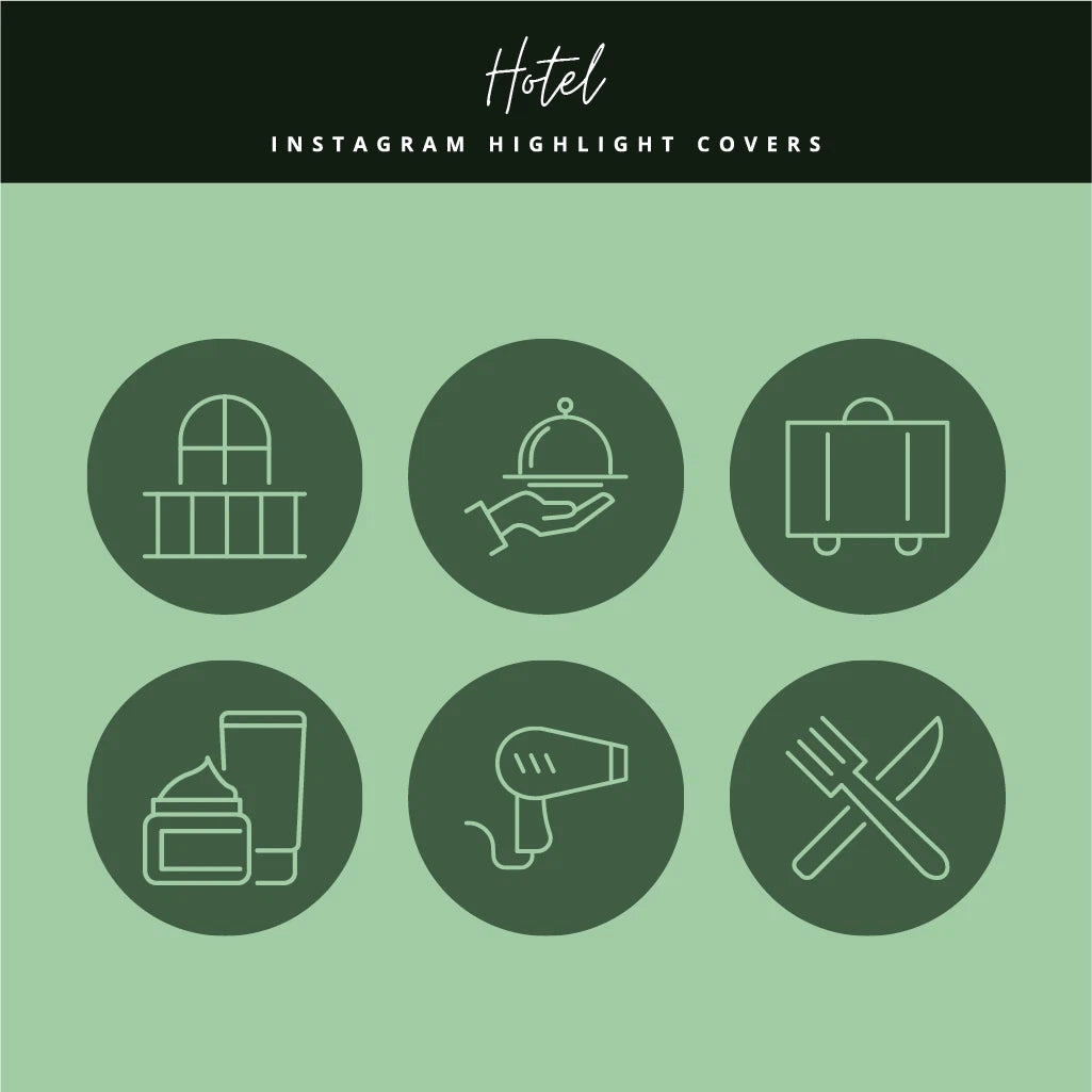 Accommodation & Travel Story Highlight Icons for Instagram
