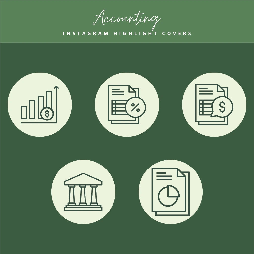 Professional Accounting Instagram Highlight Covers