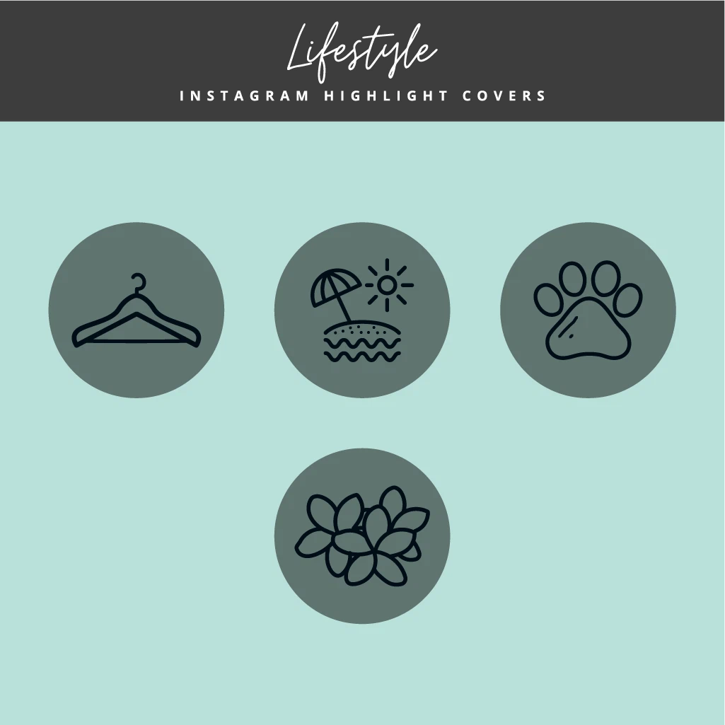 Aesthetic Highlight Icons for Lifestyle Influencers

