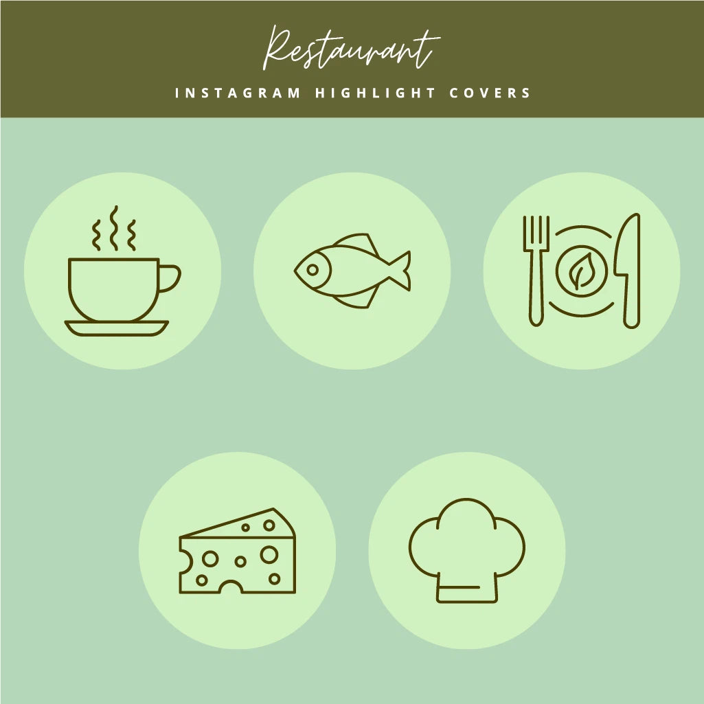 Cafe & Restaurant Instagram Highlight Set

