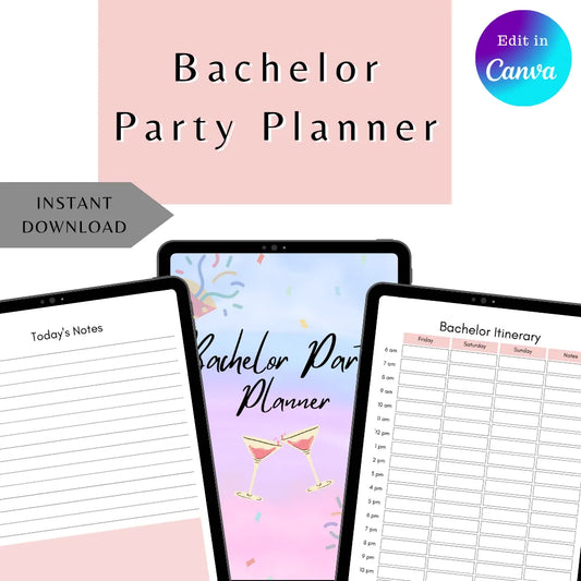 Canva Bachelor Party Planner