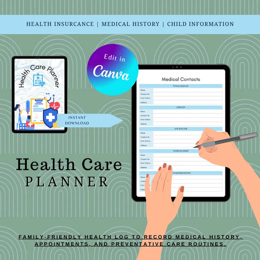 Canva Health Organizer Printable