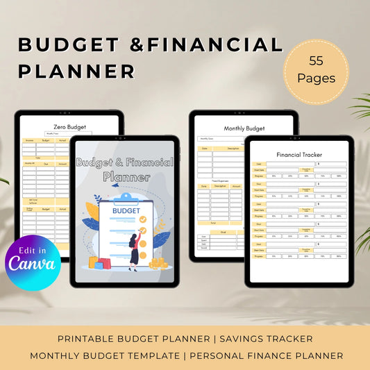 Canva Monthly Budget Template

