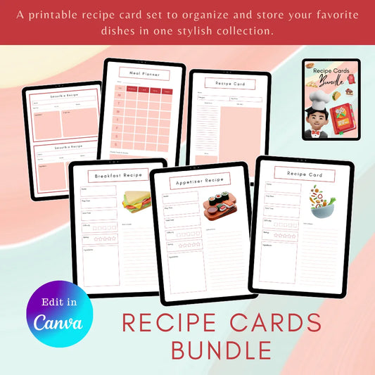 Canva Recipe Templates for Meal Planning