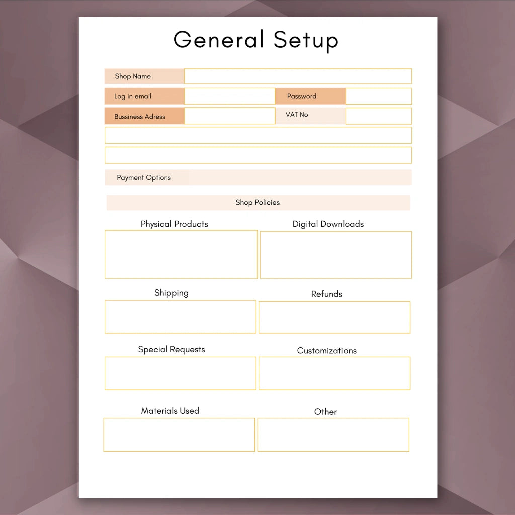 Canva Template for Etsy Shop

