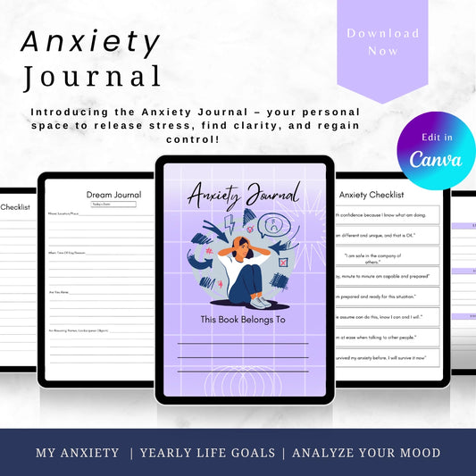 Canva anxiety planner