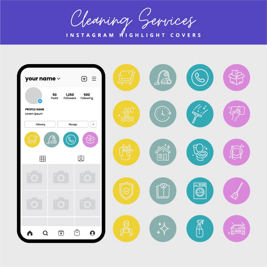 Cleaning Services Instagram Highlight Covers