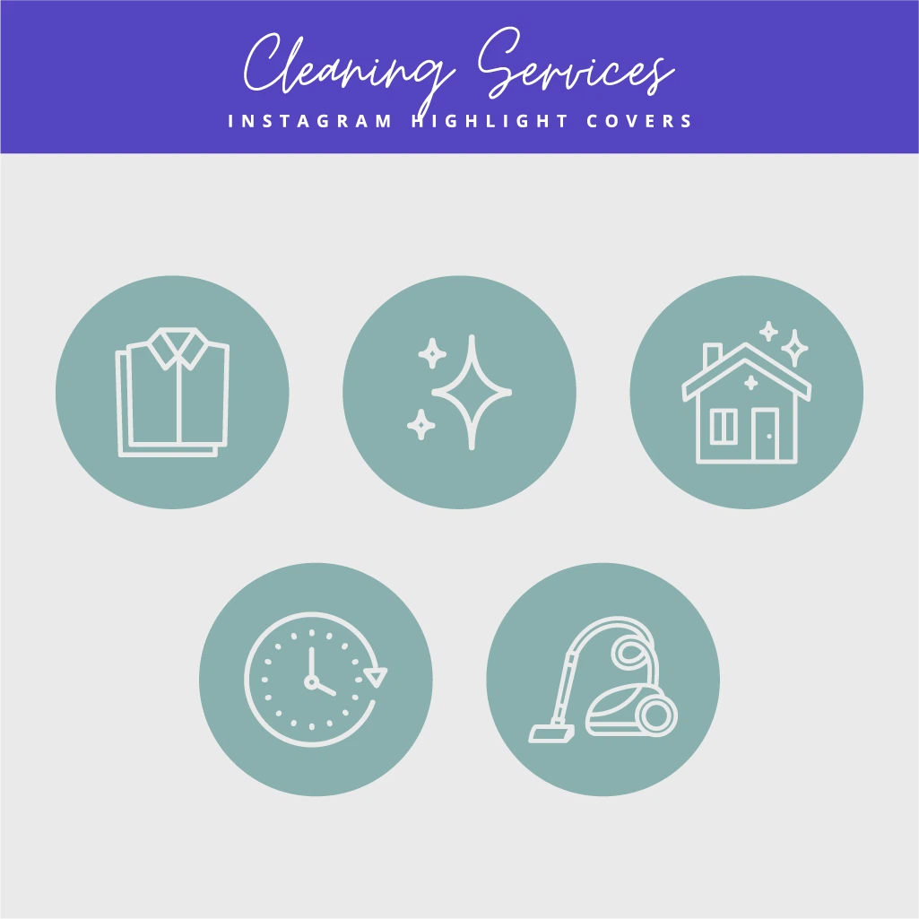 Cleaning Services Instagram Highlight Covers