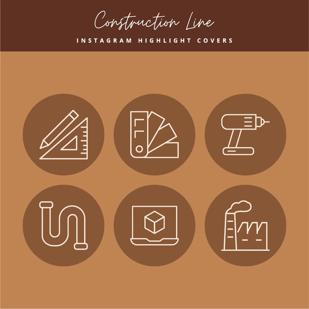 Construction-Themed Instagram Story Covers


