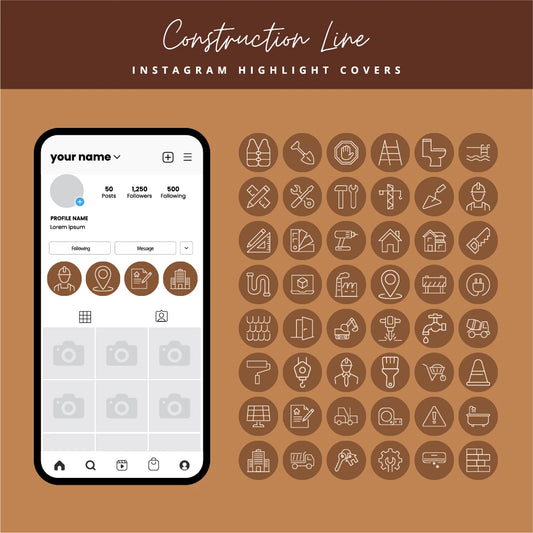 Construction Instagram Highlight Cover for Builders