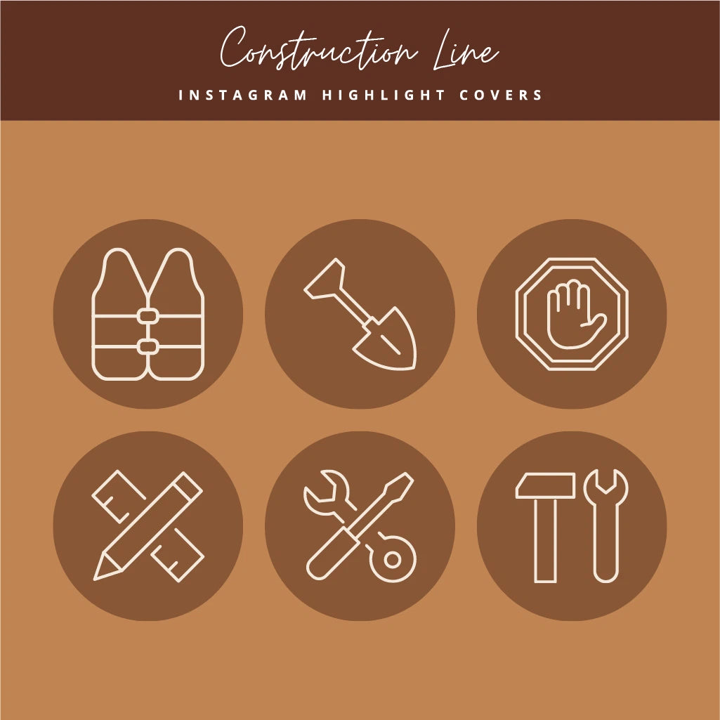 Construction Instagram Highlight Cover for contractors 