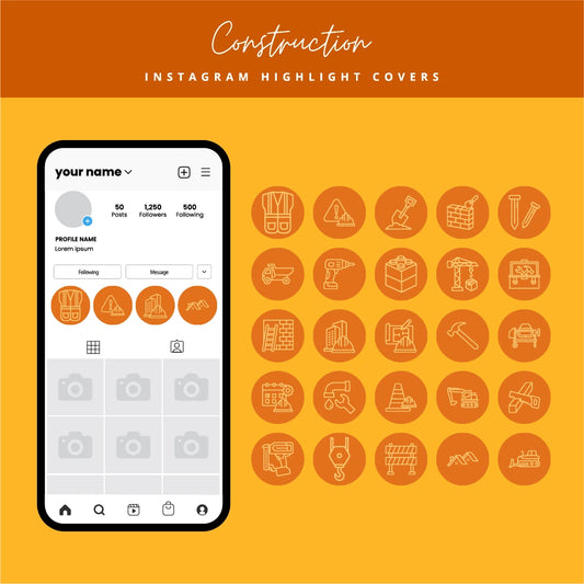 Construction Instagram Highlight Covers