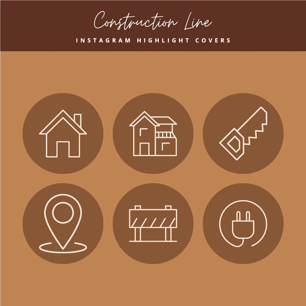Contractor Story Icons for Instagram Branding

