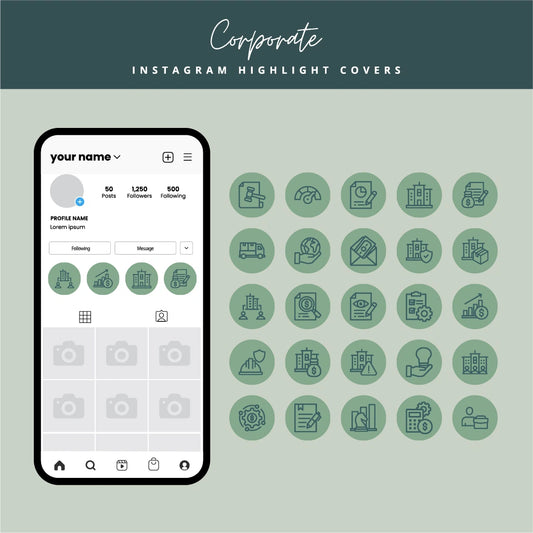 Corporate Instagram Story Highlight Icons

