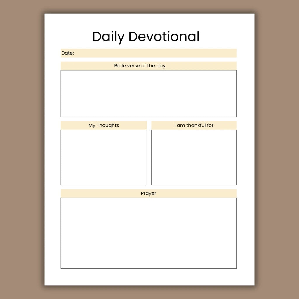 Daily Devotional & Prayer Log