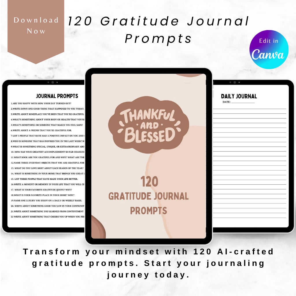 Daily Gratitude Planner Canva Template