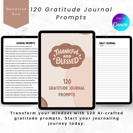 Daily Gratitude Planner Canva Template