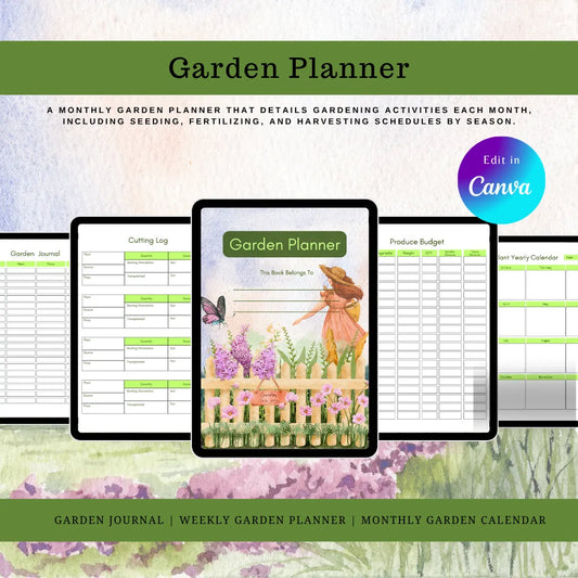 Digital Garden Planner Canva Template