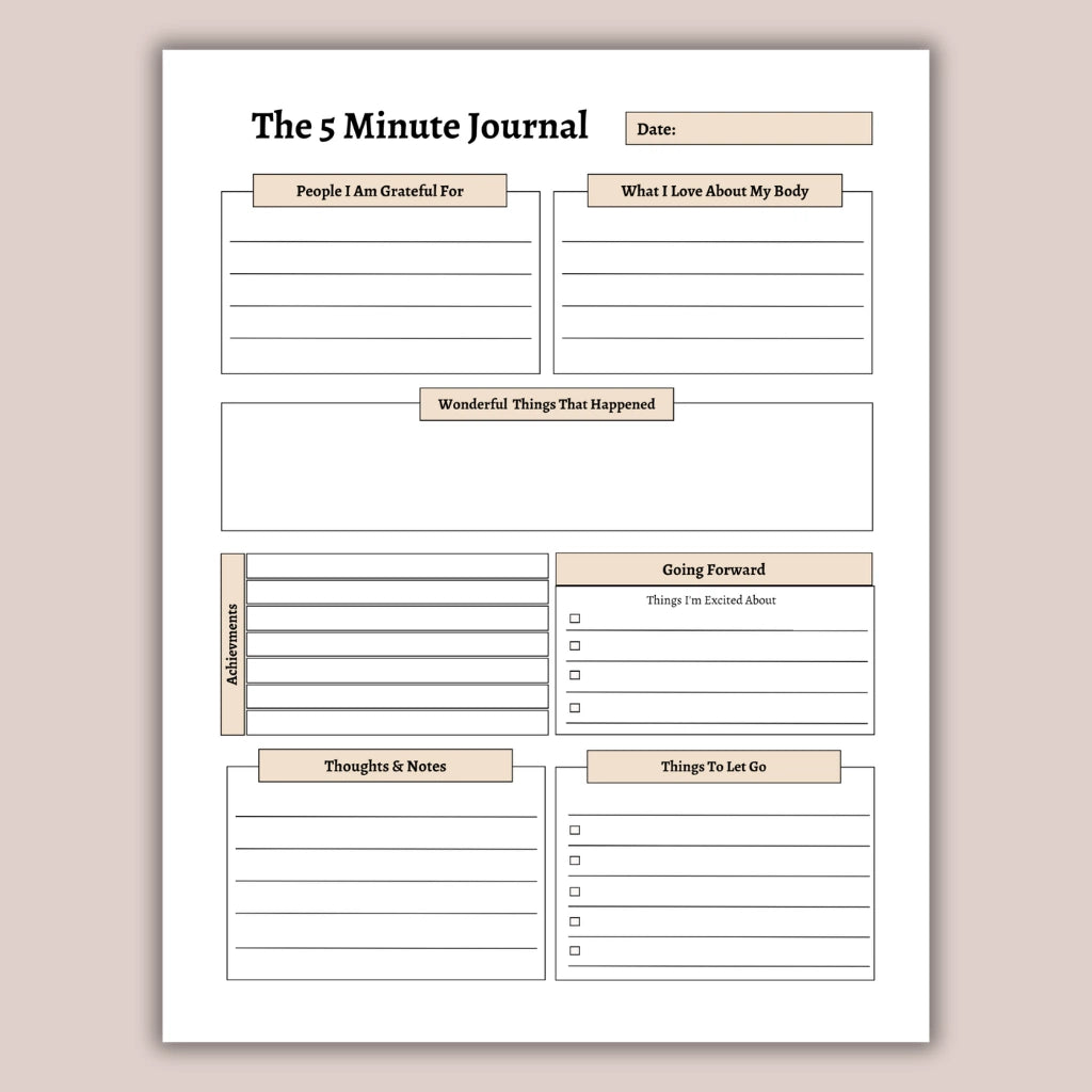 Digital Gratitude Journal Template