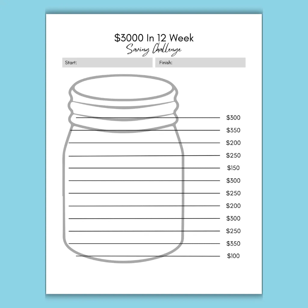 Digital Savings Jar Tracker Template