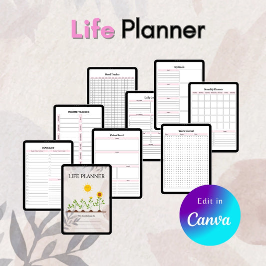 Editable Canva Planner for Work & Personal Life