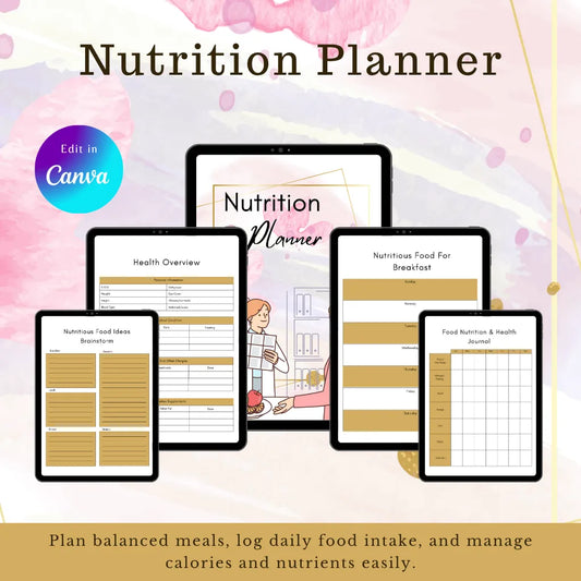 Editable Food Budget & Recipe Planner
