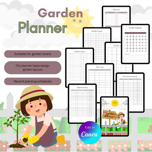 Editable Garden Journal for Canva