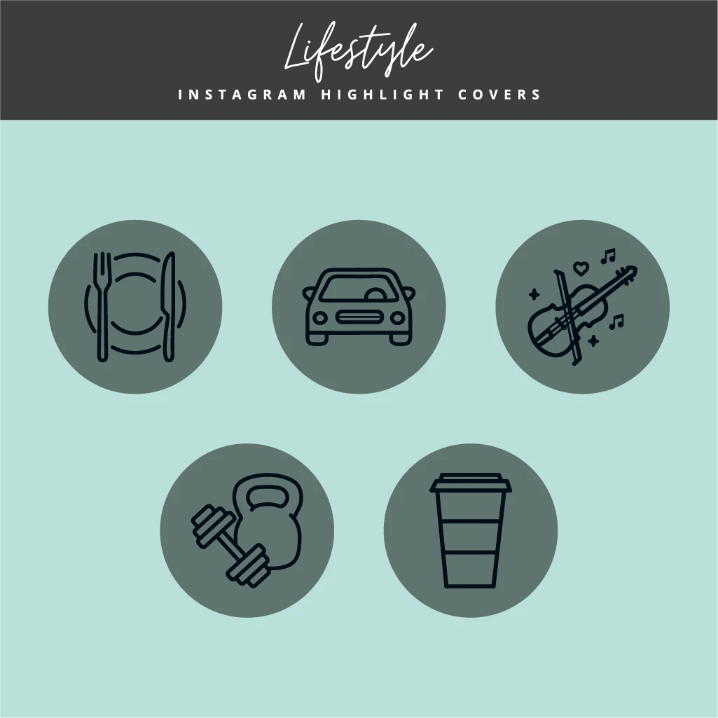 Editable Lifestyle Instagram Highlight Covers