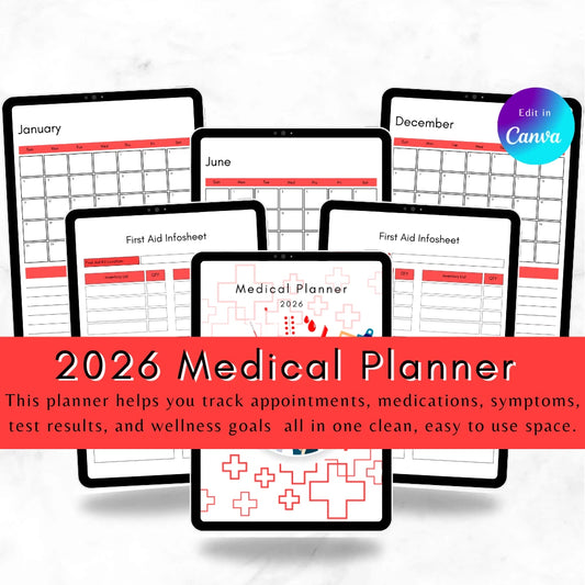 Editable Medical Tracker Canva Template

