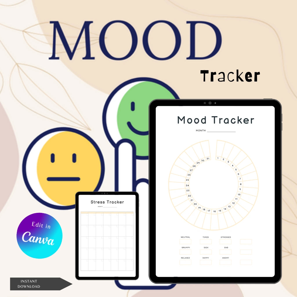 Editable Mood Journal Canva