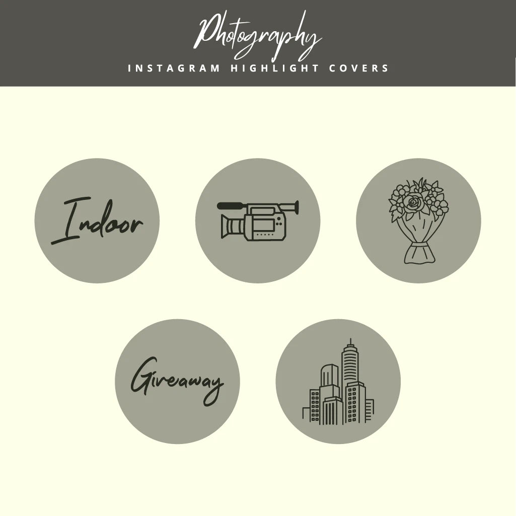 Photography Instagram Highlight Covers