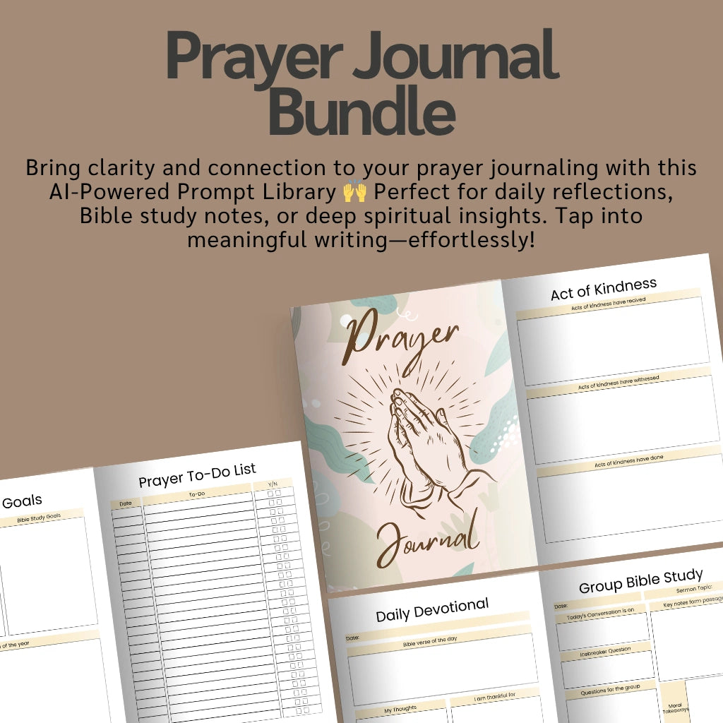 Editable Prayer & Gratitude Journal