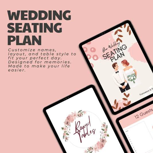 Editable Wedding Seating Chart Canva Template