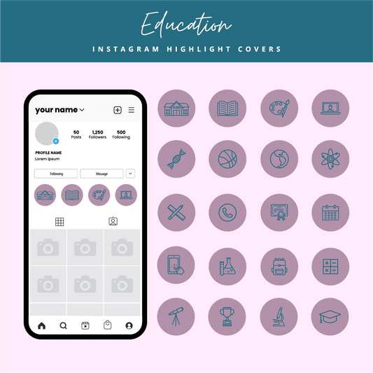 Education & Learning Instagram Highlight Covers