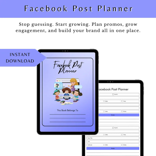 Facebook Content Planner Canva Template