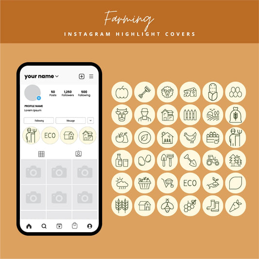 Farming Instagram Highlight Icons for Agricultural Brands