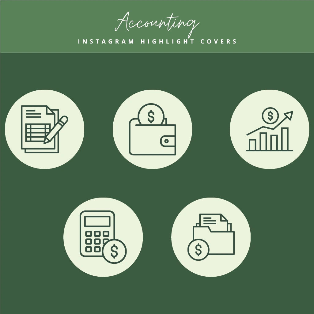 Finance & Accounting Instagram Highlight Templates


