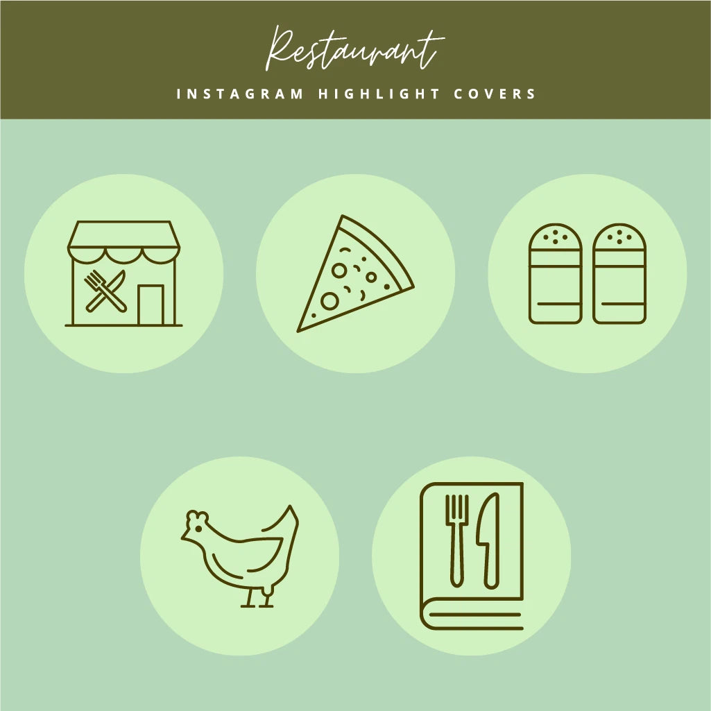 Food Business Instagram Story Highlight Covers