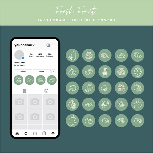 Fruit Instagram Highlight Cover for Food Brands