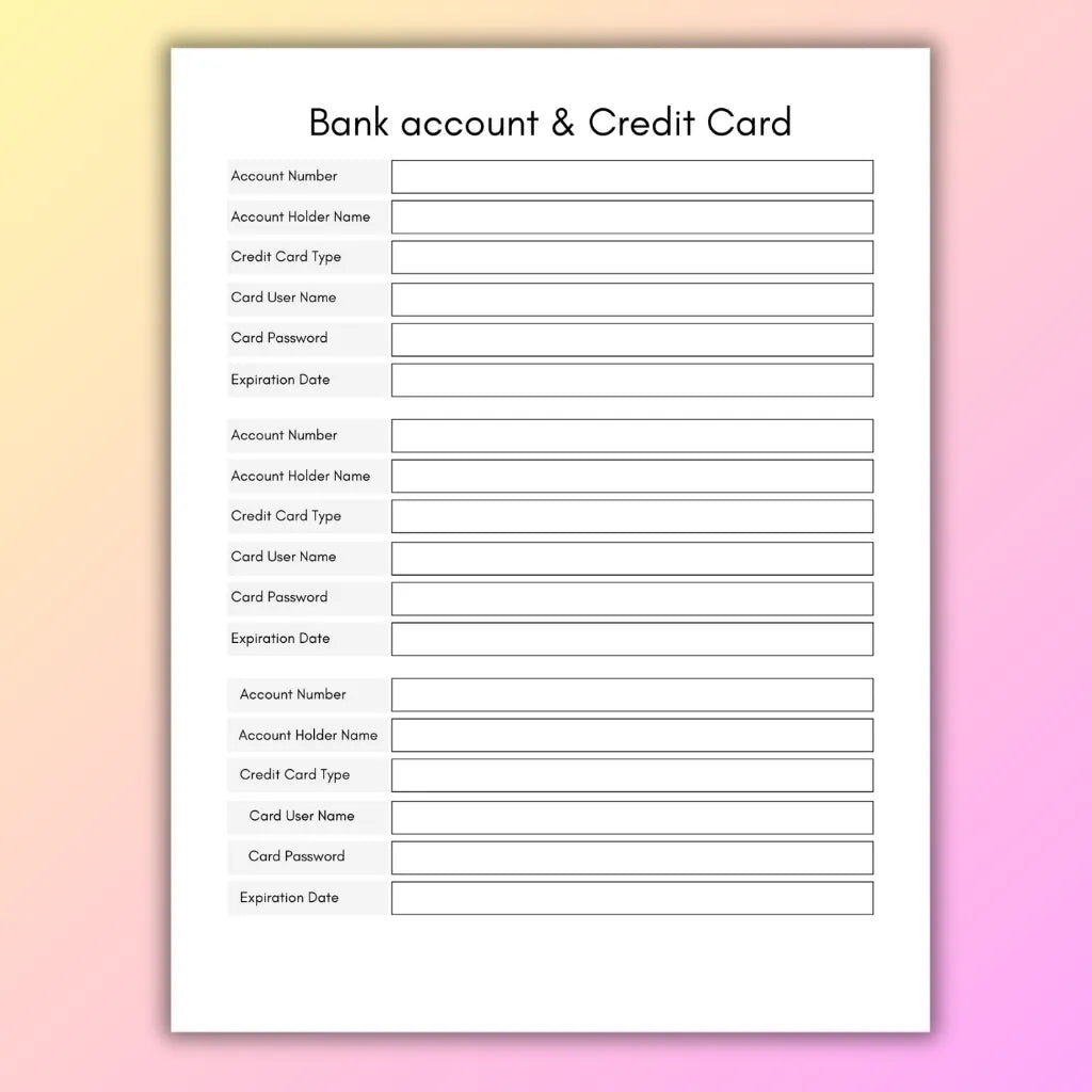Funeral & Estate Planning Template