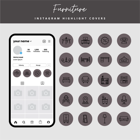 Furniture Instagram Highlight Covers