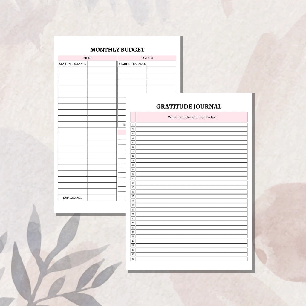 Goal Setting & Habit Tracker Canva