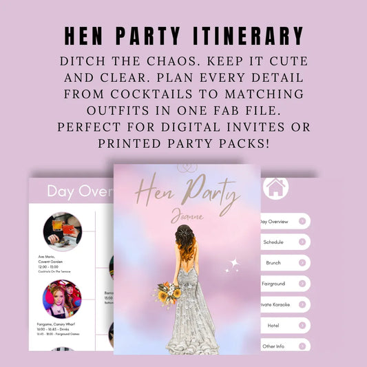 Hen Party Planner Canva Template