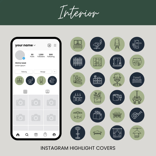 Home Decor Interior Instagram Highlight Covers