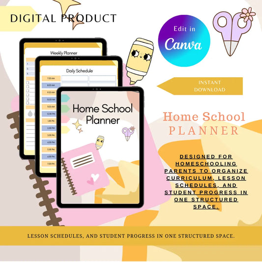 Homeschool Lesson Planner Canva