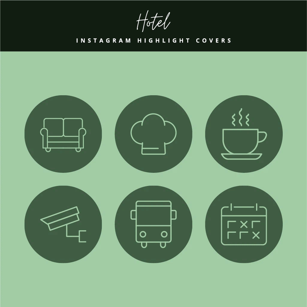 Hotel Branding Story Covers – Customizable Instagram Icons