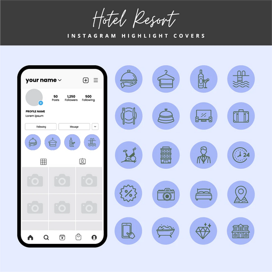 Hotel Resort Instagram Highlight Covers