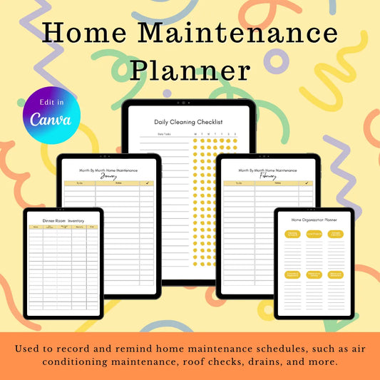 Housekeeping Planner Canva